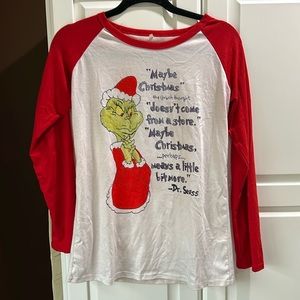 Grinch Graphic 3/4 Sleeve Shirt